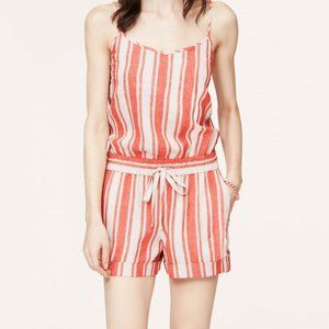 Loft Spaghetti Strapped Striped Romper, Sz 6P, NWT